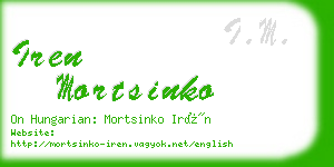 iren mortsinko business card